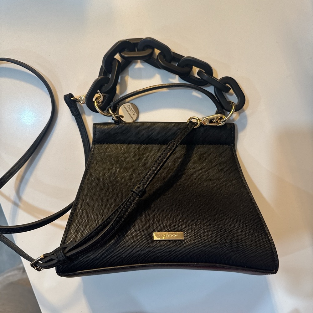 ALDO Black Crossbody Bag with Chain Handle